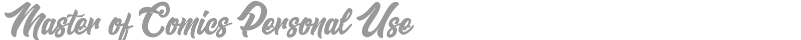 Master of Comics font preview